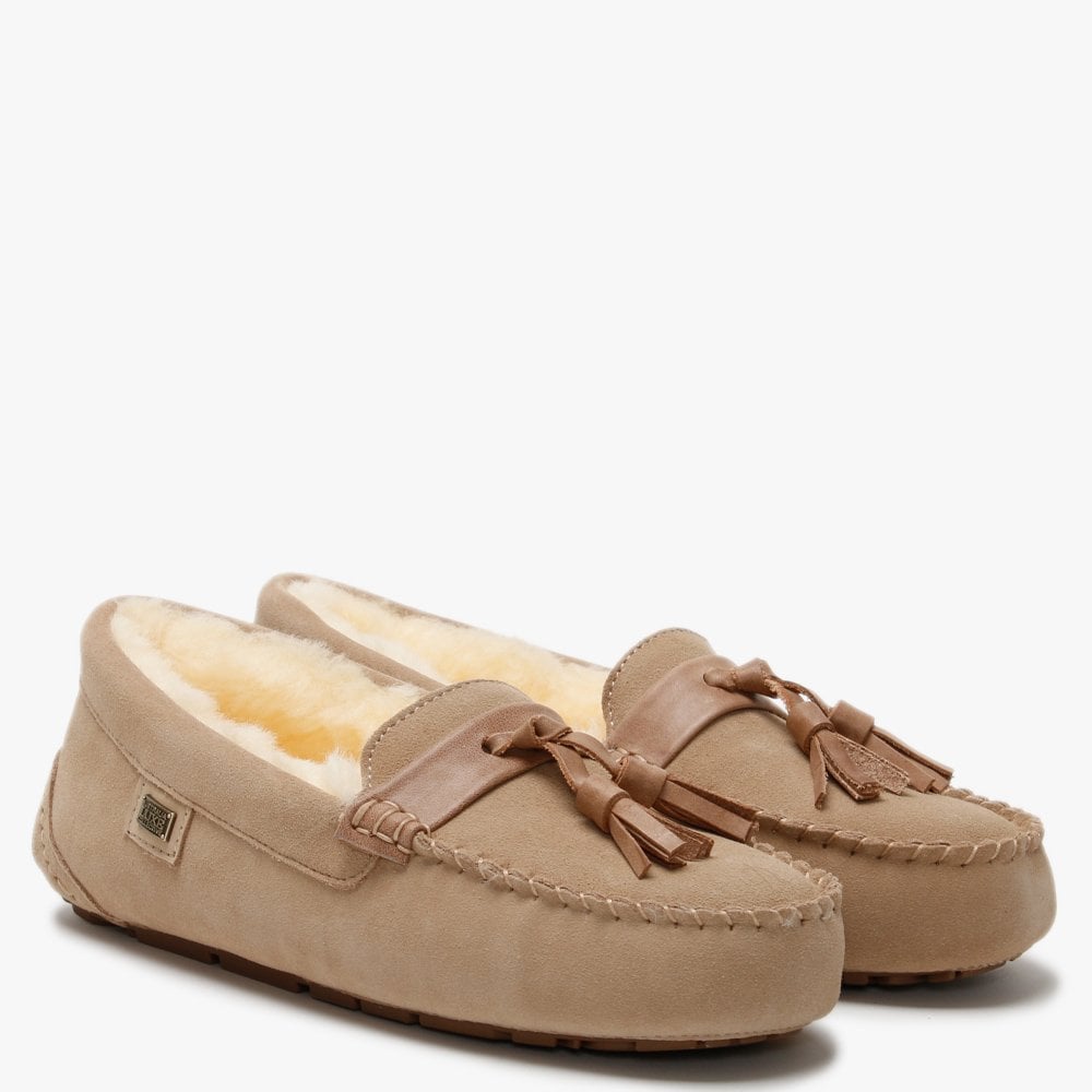 Patrese Beige Double-Face Sheepskin Slippers