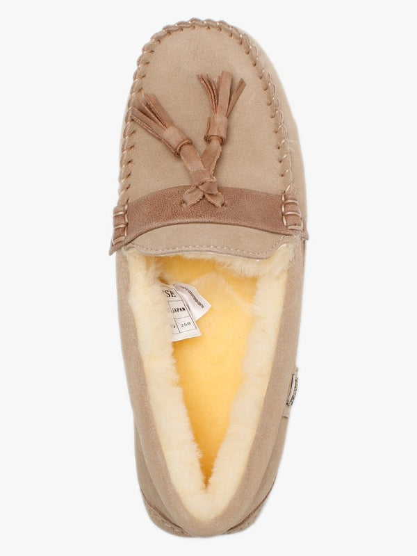 Patrese Beige Double-Face Sheepskin Slippers