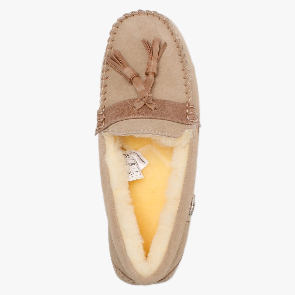 Patrese Beige Double-Face Sheepskin Slippers