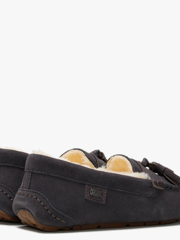 Patrese Grey Double-Face Sheepskin Slippers