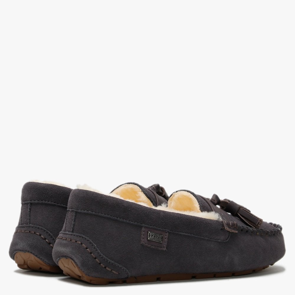 Patrese Grey Double-Face Sheepskin Slippers
