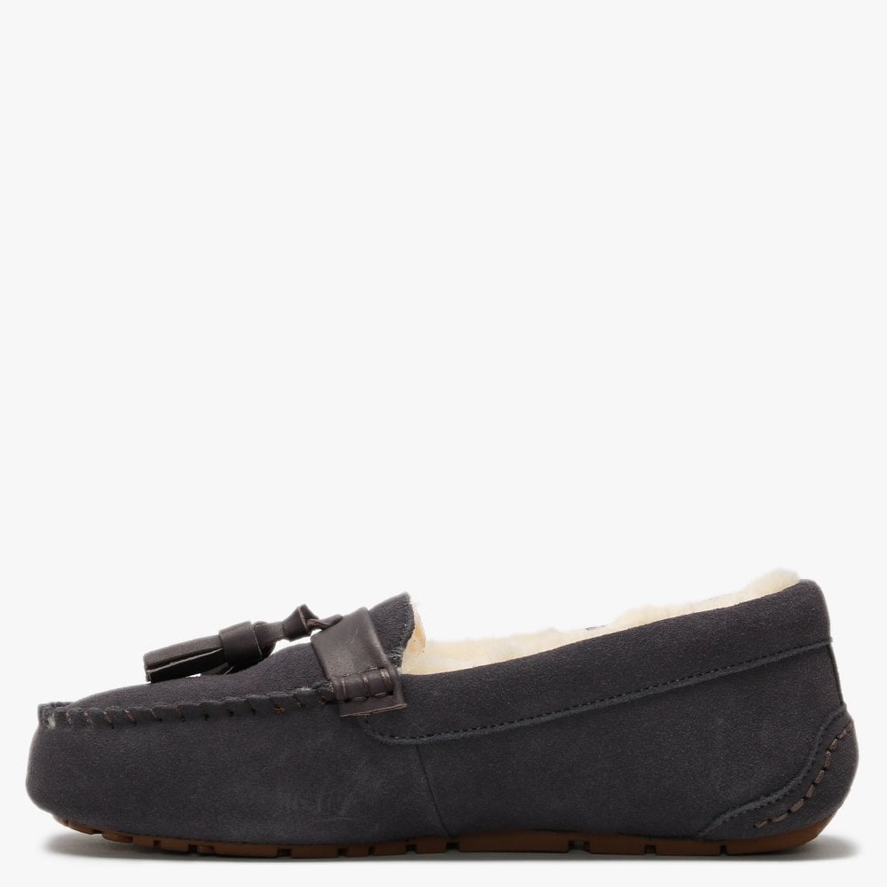 Patrese Grey Double-Face Sheepskin Slippers
