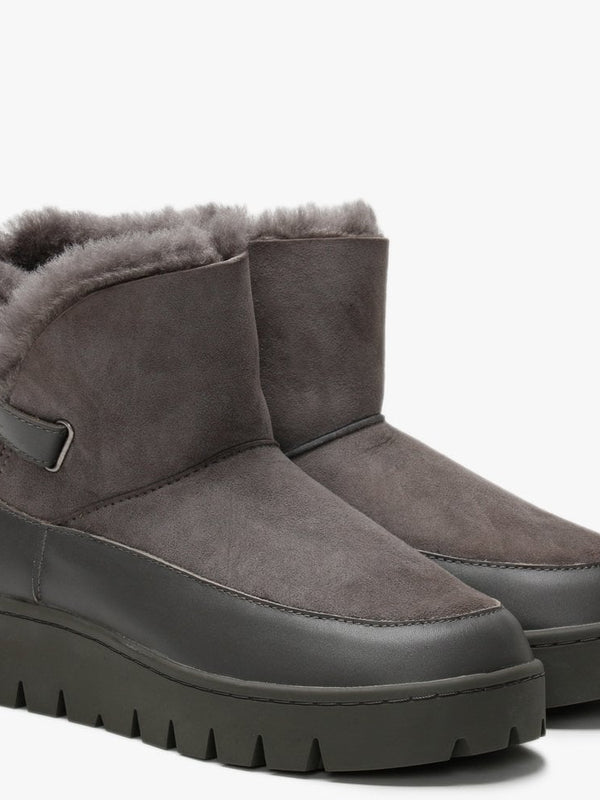 Cameron Grey Double-Face Sheepskin Boots