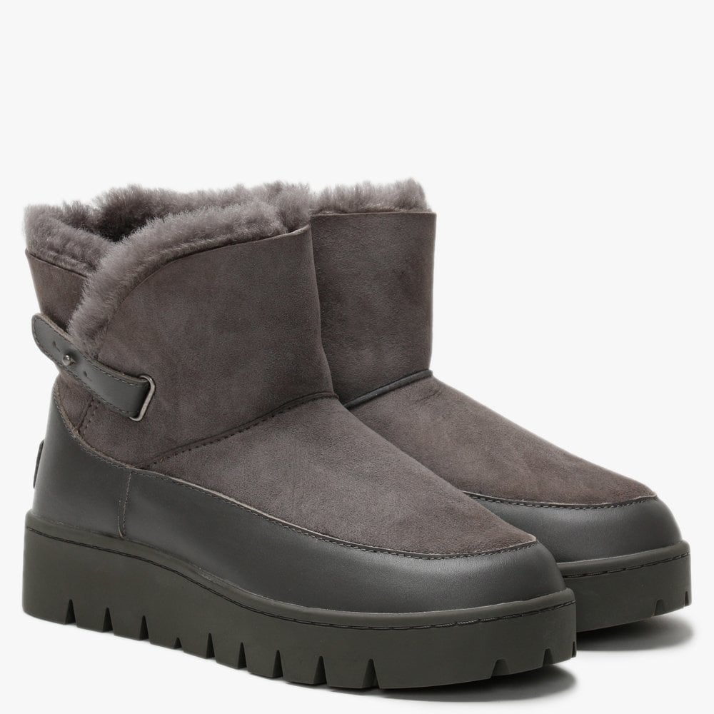 Cameron Grey Double-Face Sheepskin Boots