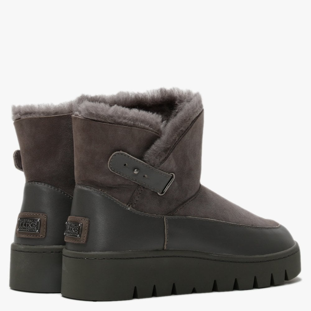 Cameron Grey Double-Face Sheepskin Boots