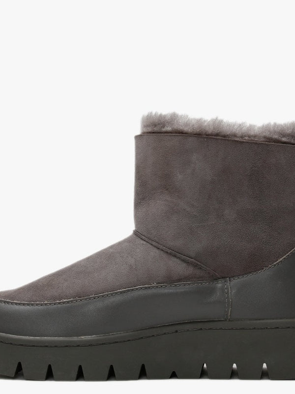 Cameron Grey Double-Face Sheepskin Boots