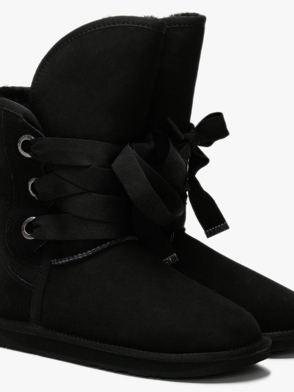 Bedouin Short Black Double-Face Sheepskin Boots