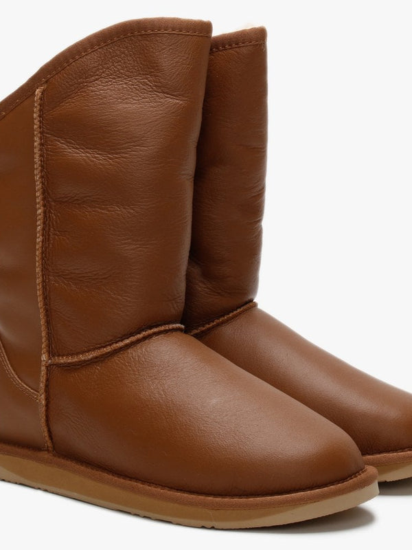 Spartan Short Nappa Tan Double-Faced Ankle Boots