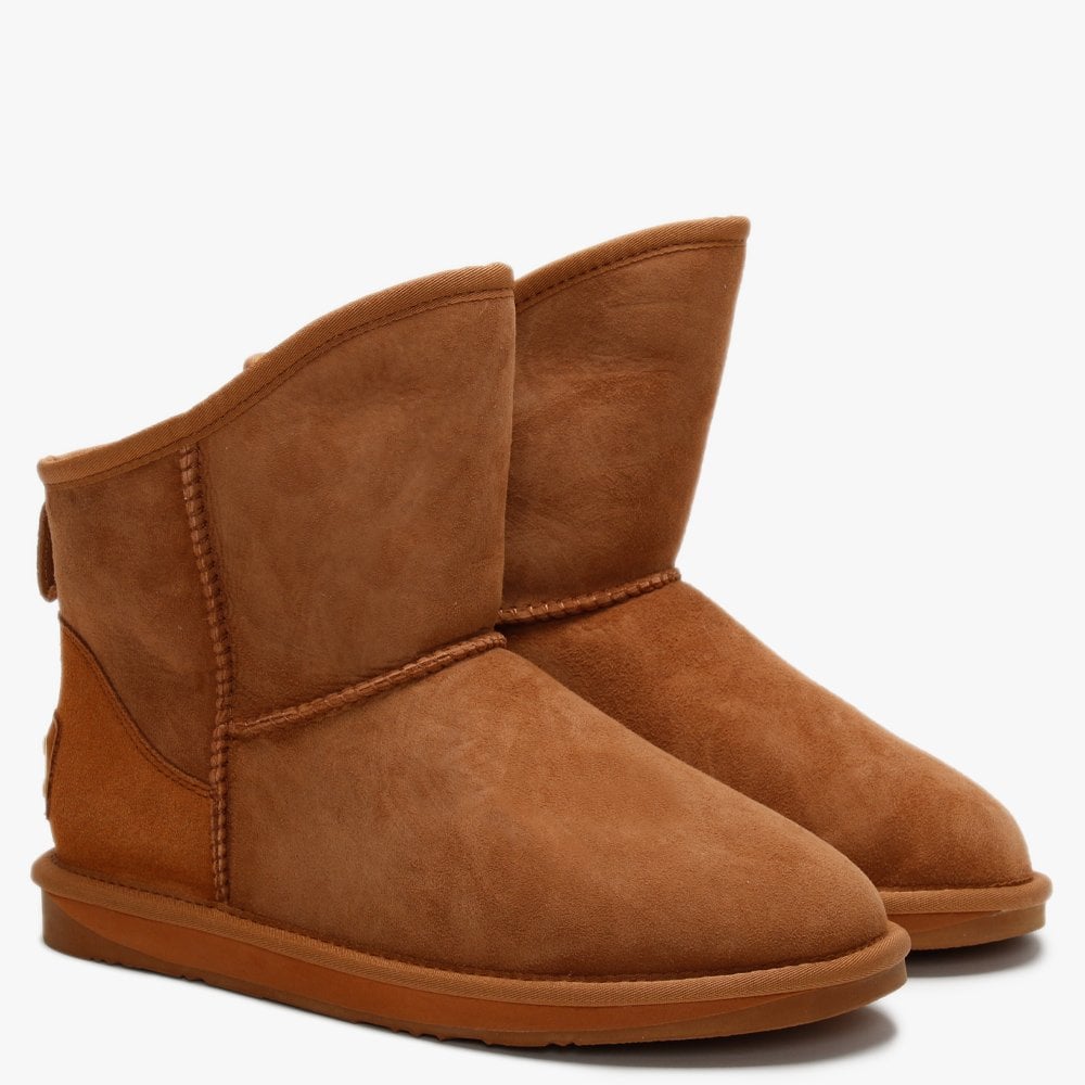 Cosy X-Short Tan Double-Faced Sheepskin Ankle Boots