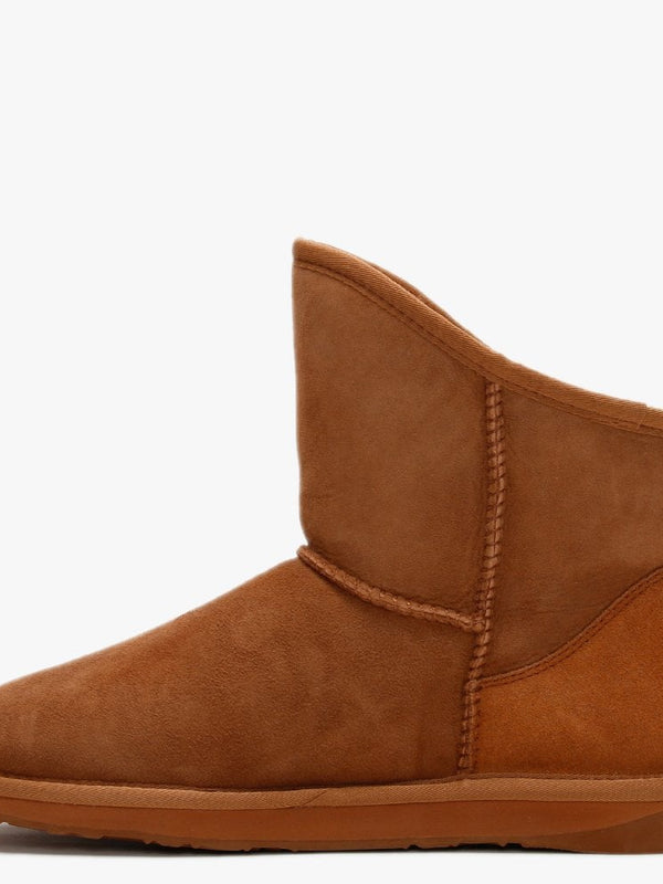 Cosy X-Short Tan Double-Faced Sheepskin Ankle Boots