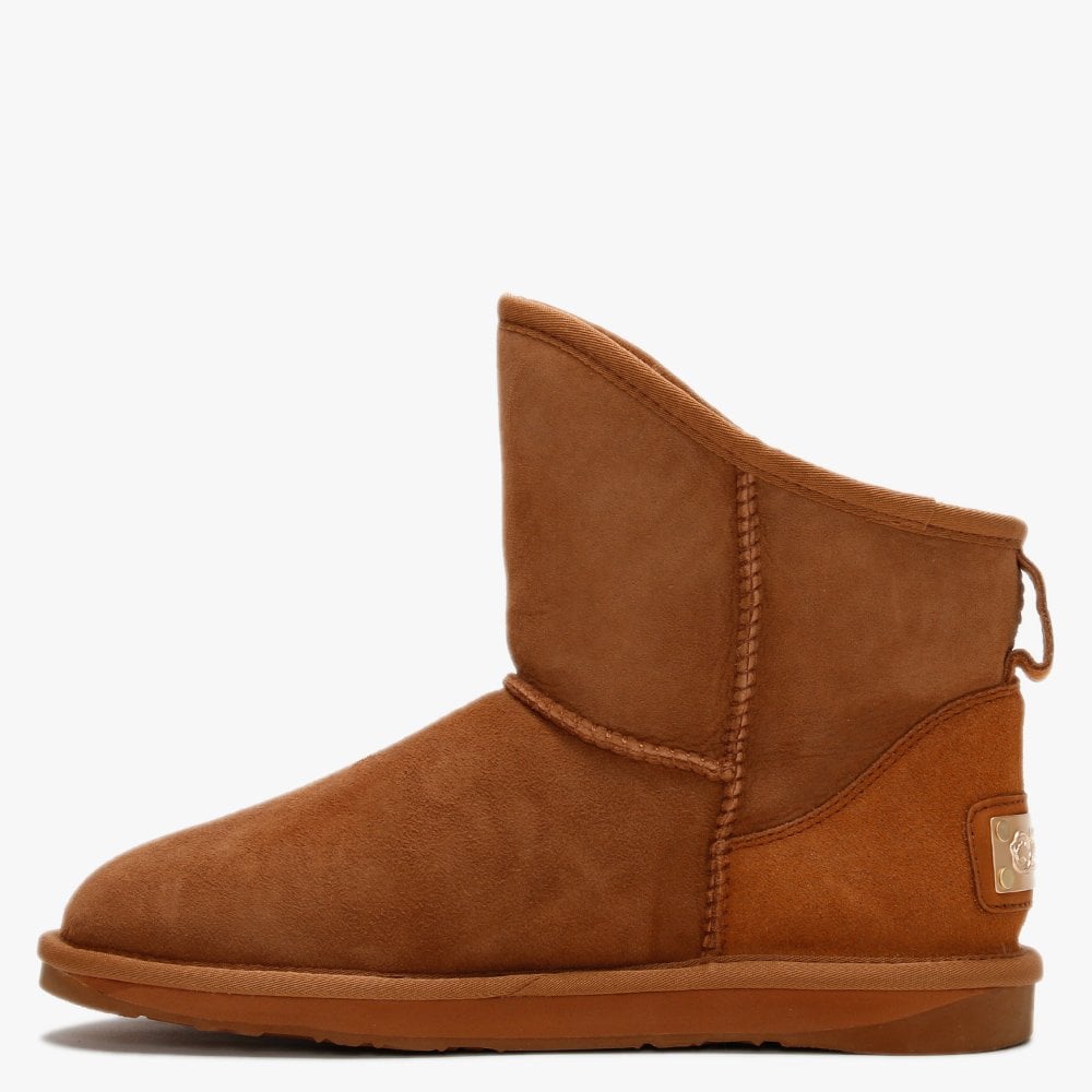 Cosy X-Short Tan Double-Faced Sheepskin Ankle Boots