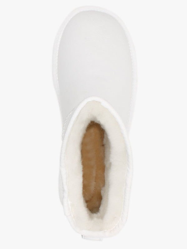 Cosy X-Short White Nappa Double-Faced Sheepskin Ankle Boots