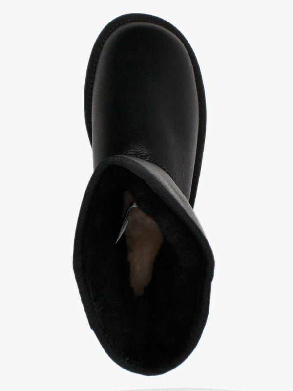 Cosy Short Black Nappa Double-Faced Sheepskin Ankle Boots