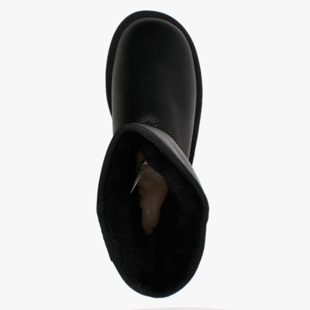 Cosy Short Black Nappa Double-Faced Sheepskin Ankle Boots