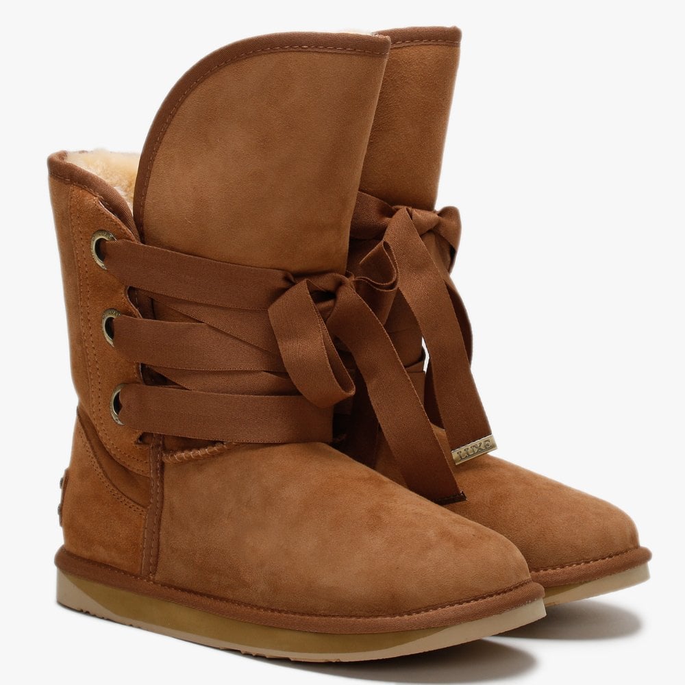 Bedouin Short Tan Double Face Sheepskin Boots