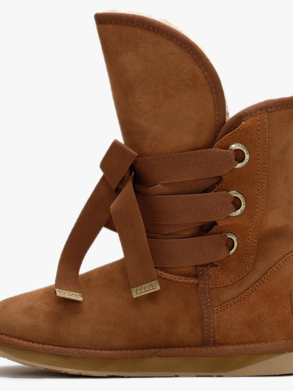 Bedouin Short Tan Double Face Sheepskin Boots