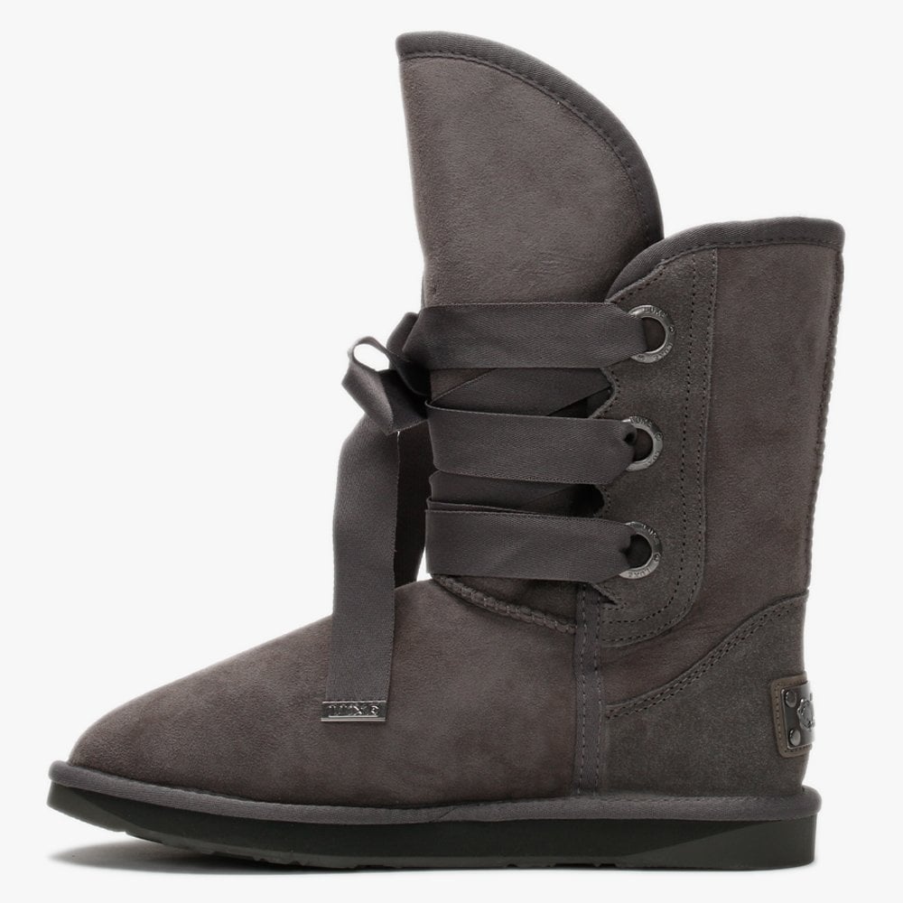 Bedouin Short Grey Double Face Sheepskin Boots