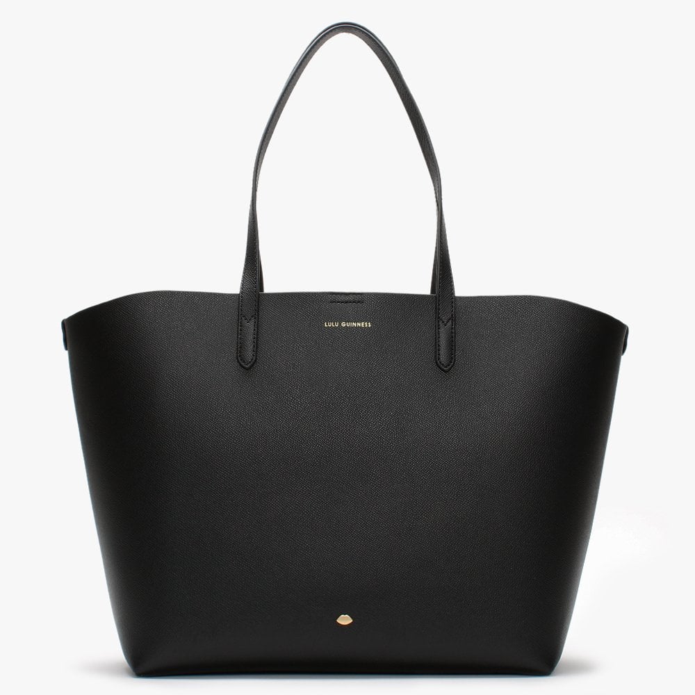 Ivy Black Leather Tote Bag