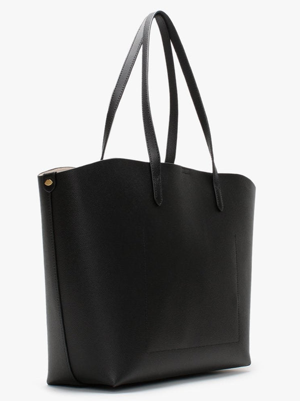 Ivy Black Leather Tote Bag