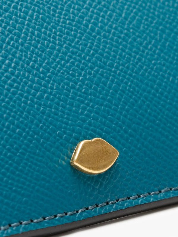 Lip Pin Leah Emerald Leather Wallet