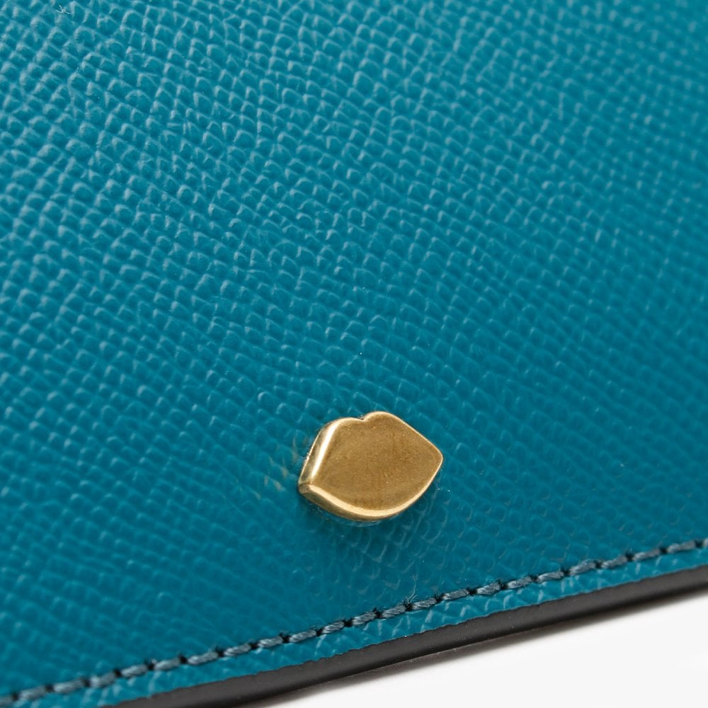 Lip Pin Leah Emerald Leather Wallet