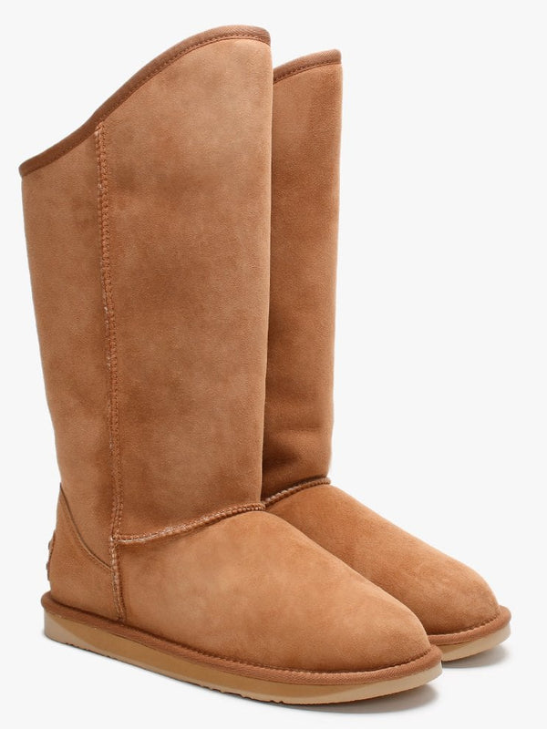 Cosy Tall Tan Double-Face Sheepskin Calf Boots