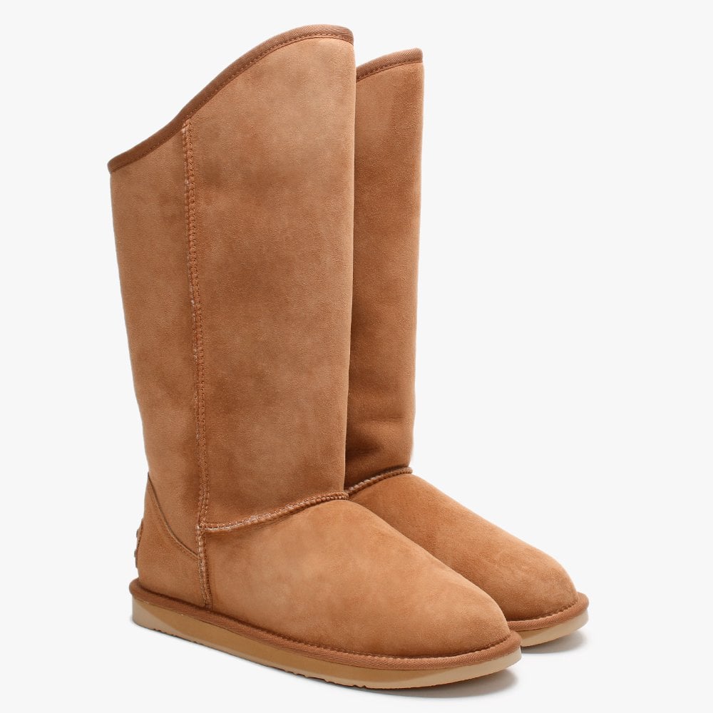 Cosy Tall Tan Double-Face Sheepskin Calf Boots