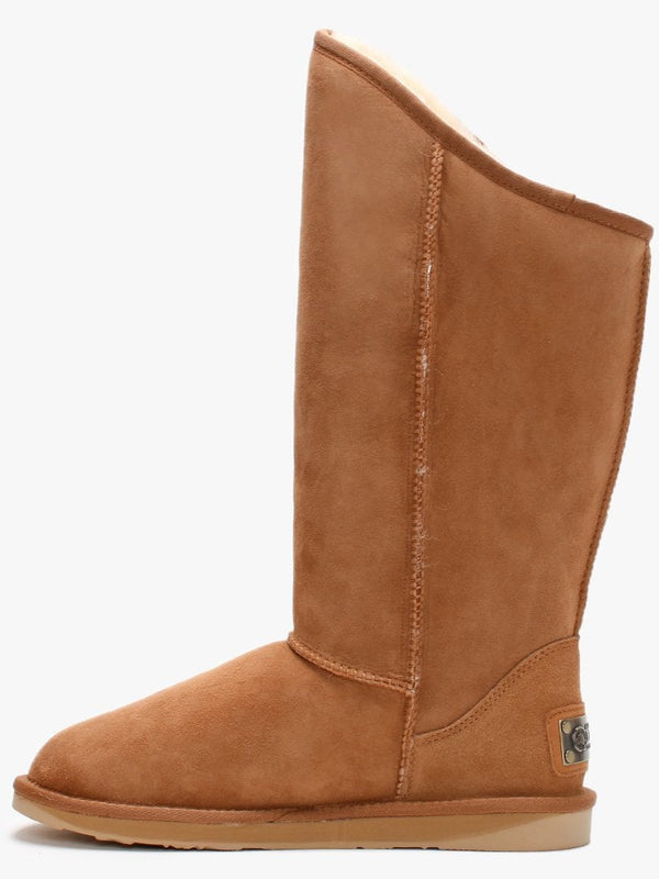 Cosy Tall Tan Double-Face Sheepskin Calf Boots