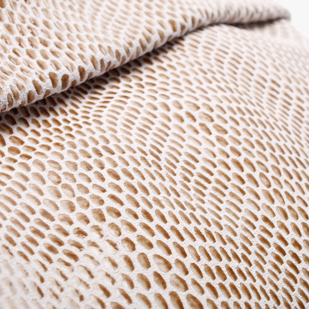 Beige Leather Reptile Cross-Body Bag
