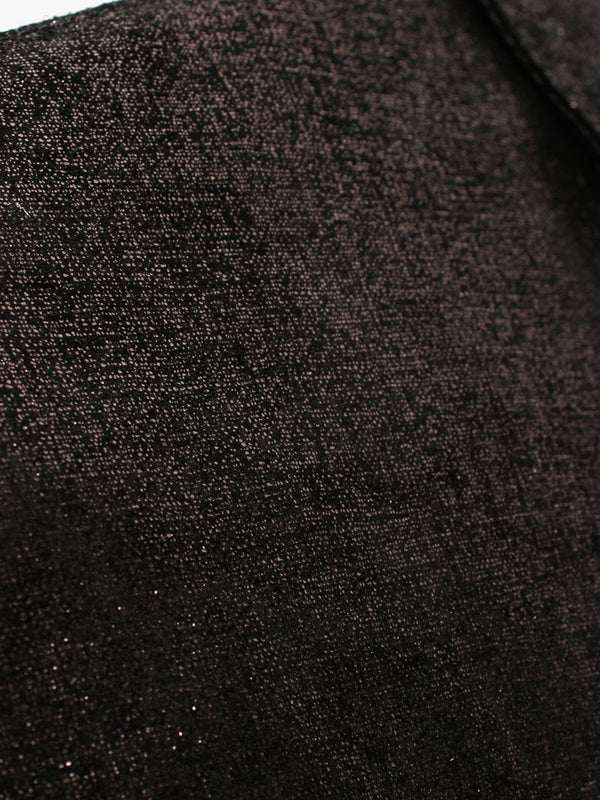 Black Metallic Leather Cross-Body Bag