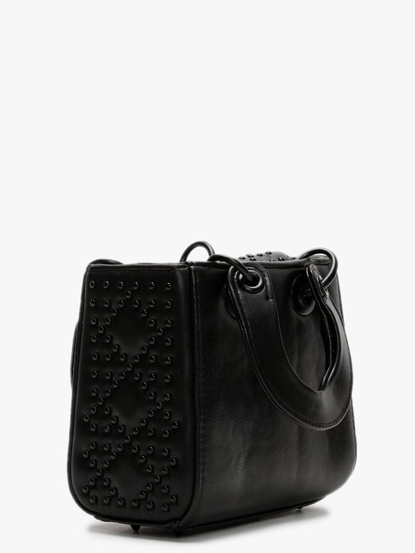 Small Black Studded Box Bag