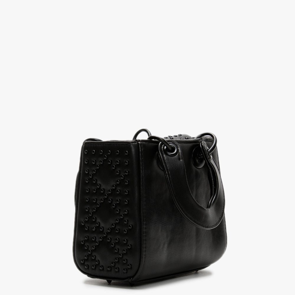 Small Black Studded Box Bag