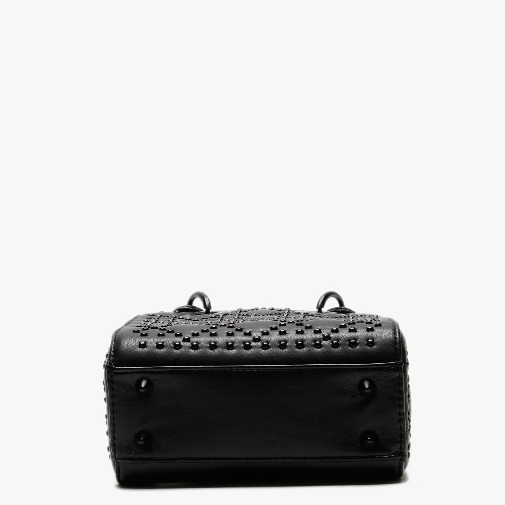Small Black Studded Box Bag