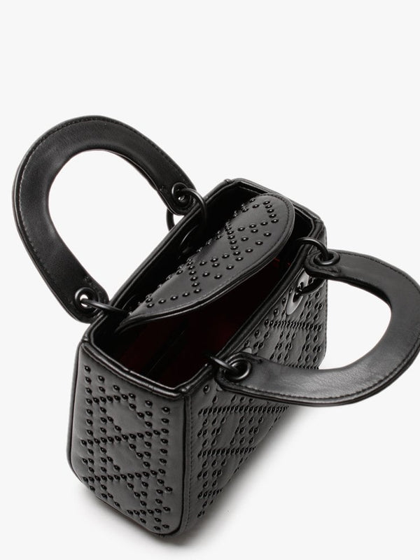 Small Black Studded Box Bag