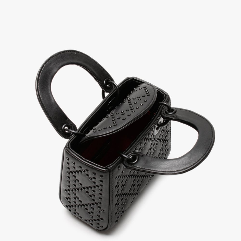 Small Black Studded Box Bag