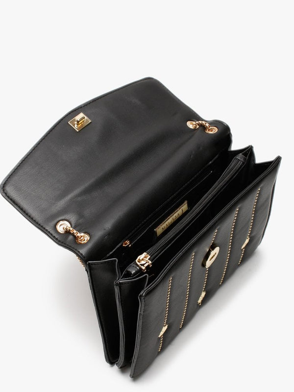 Black Stars & Studs Shoulder Bag
