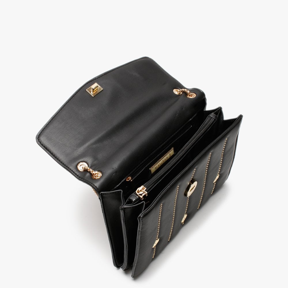 Black Stars & Studs Shoulder Bag