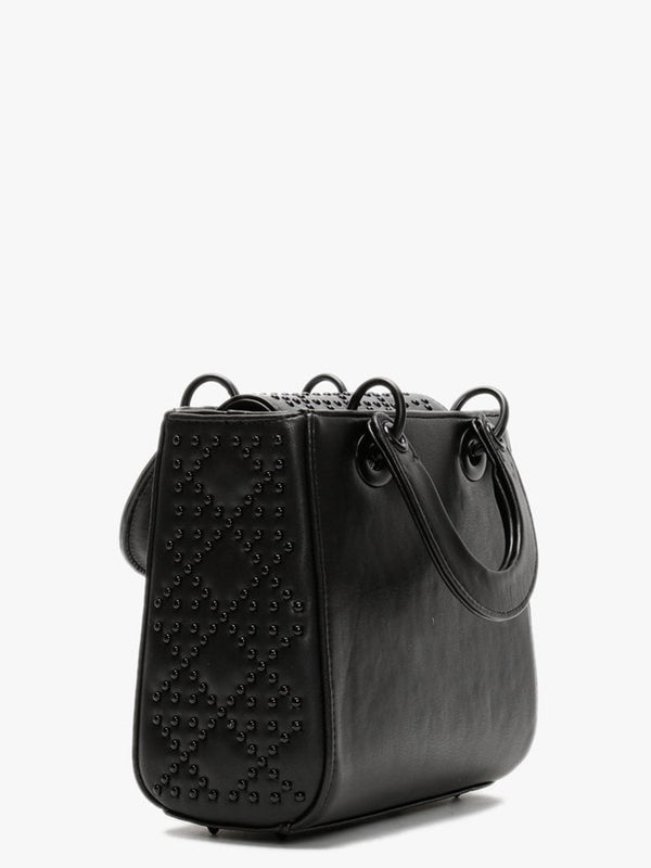 Medium Black Studded Box Bag