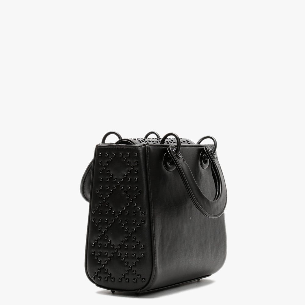 Medium Black Studded Box Bag