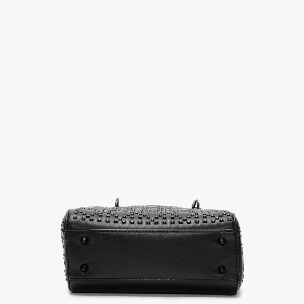 Medium Black Studded Box Bag