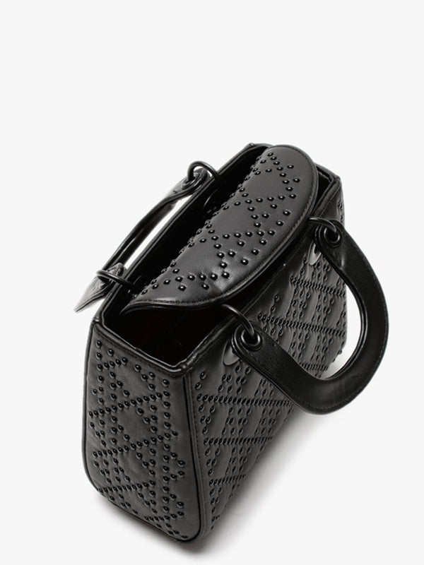Medium Black Studded Box Bag