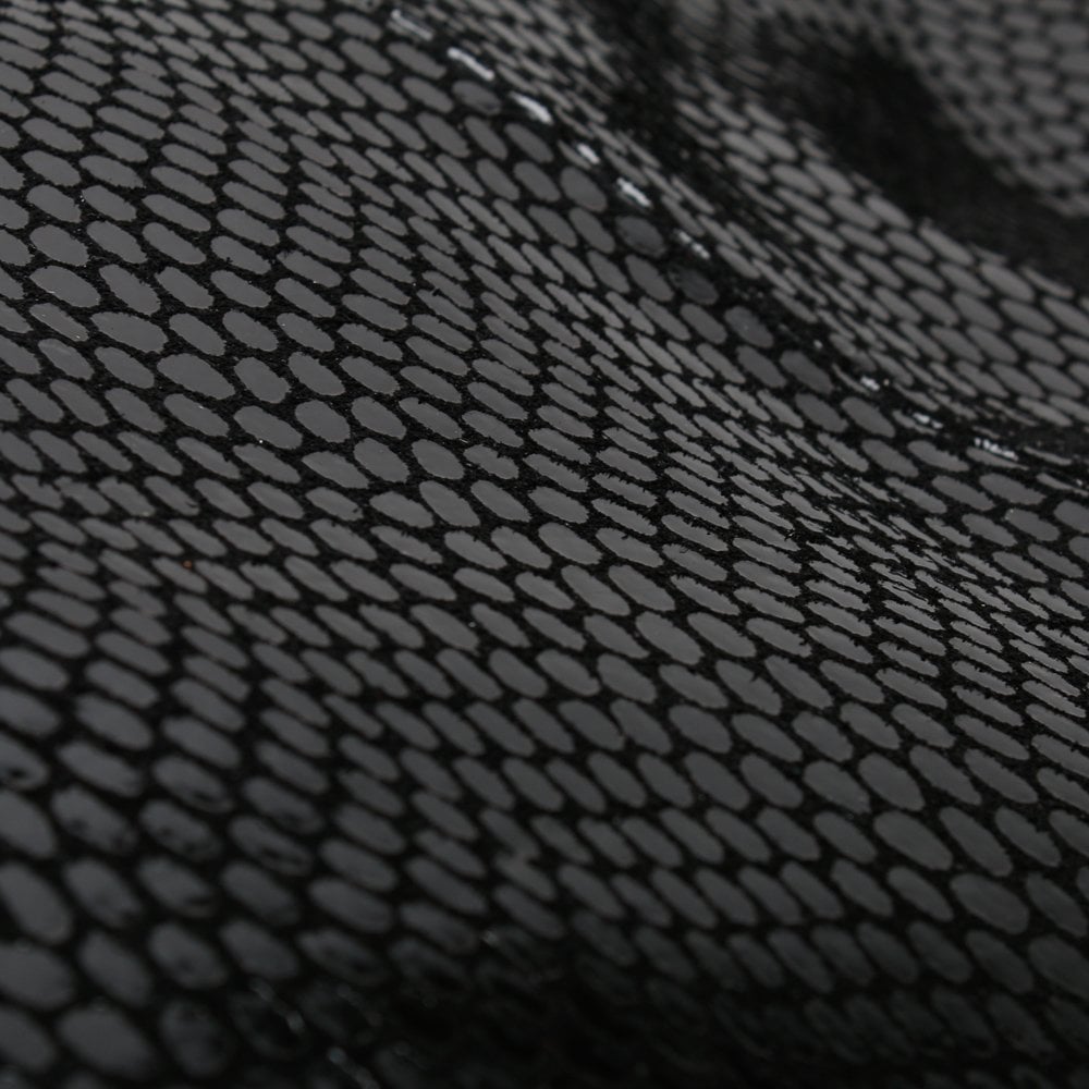 Black Leather Patent Reptile Shoulder Bag