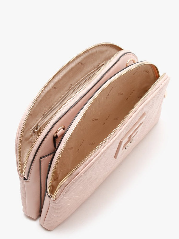 Janay Rosewood Quilted Cross-Body Bag