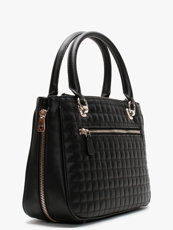 Matrix Black Quilted Satchel Bag