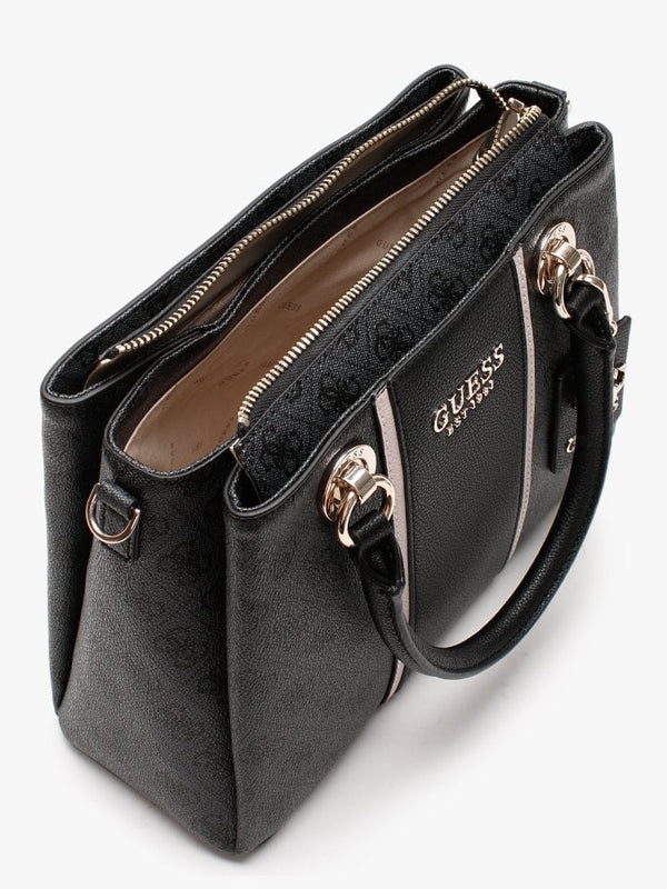 Cathleen Coal Repeat Logo Satchel Bag