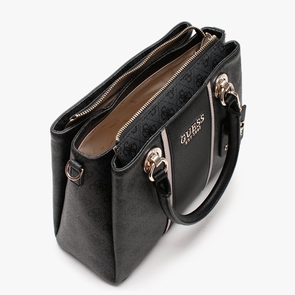 Cathleen Coal Repeat Logo Satchel Bag