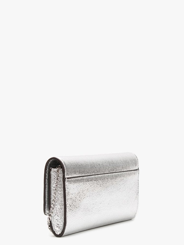 Dinner Date Silver Clutch Bag