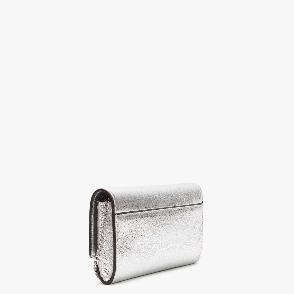 Dinner Date Silver Clutch Bag