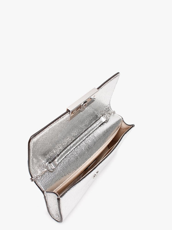 Dinner Date Silver Clutch Bag