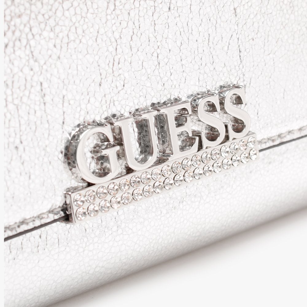 Dinner Date Silver Clutch Bag